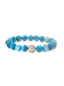 Apatite Beaded Bracelet | Sterling Silver Bead | Turquoise Gemstones