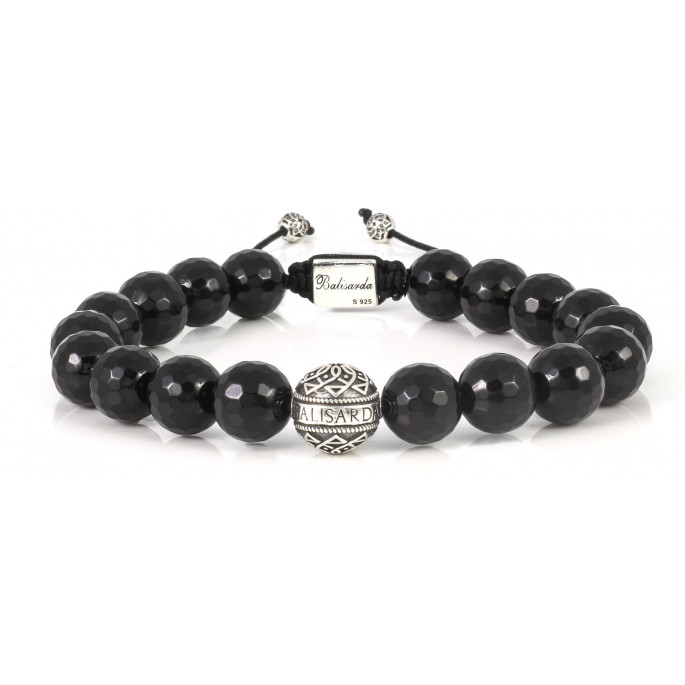 Black Onyx gemstone beaded bracelet