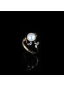 Nuit Noir Ring | Fresh Water Pearl | 18K Rose Gold
