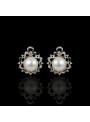 Fleur de Neige Earrings | Fresh Water Pearl | 18K White Gold