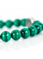Festive Malachite Beaded Bracelet | Sterling Silver Jewelry | Green Gemstones