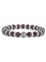 Sparkling Garnet Beaded Bracelet | Sterling Silver Jewelry | Claret Gemstones