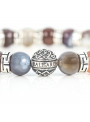 Sparkling Botswana Agate Beaded Bracelet | Sterling Silver Jewelry | Multicolored Gemstones