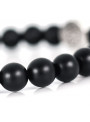 Festive Matte Onix | Beaded Bracelet | Black Gemstones