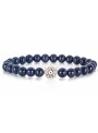 Festive Blue Goldstone | Beaded Bracelet | Sparkling Dark Blue