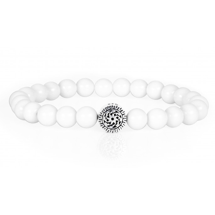 Festive White Quartz | Beaded Bracelet | White Gemstones