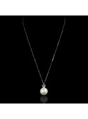 Couronne Necklace | Fresh Water Pearl |18K White Gold