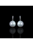 Tulipe Earrings | Fresh Water Pearls | 14K White Gold