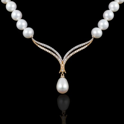 Sirène Necklace | Fresh Water Pearls | Rose Gold 18K
