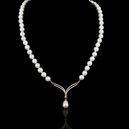 Sirène Necklace | Fresh Water Pearls | Rose Gold 18K
