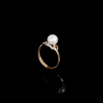 Demicoeur Ring | Fresh Water Pearl | 18K Rose Gold