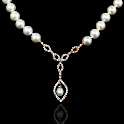 Déchirer Necklace | Fresh Water Pearl | 18K Rose Gold