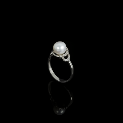 Yeux Ring | Fresh Water Pearl | 18K White Gold