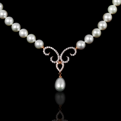Piques Necklace | Fresh Water Pearls | 18K Rose Gold