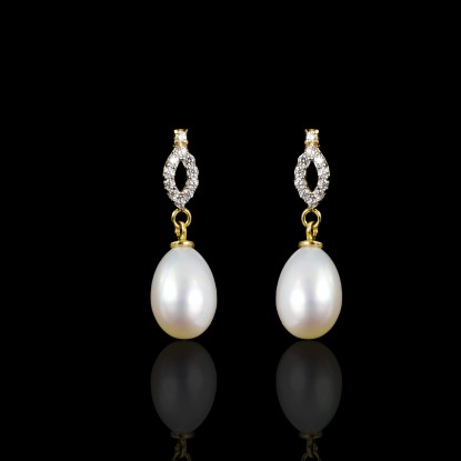 Déchirer Earrings | Fresh Water Pearl | 18K Gold