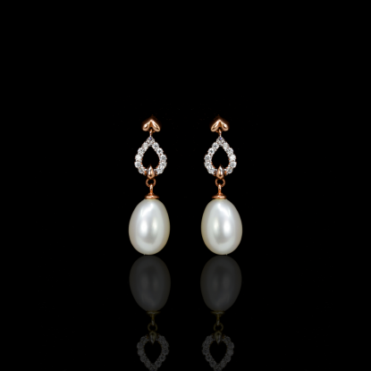 Piques Earrings | Fresh Water Pearls | 18K Rose Gold
