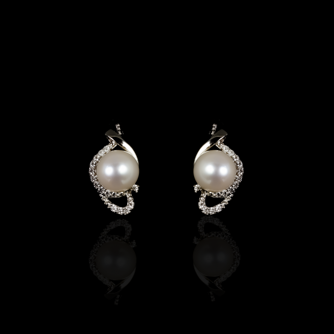Yeux Earrings | Fresh Water Pearl |18K White Gold