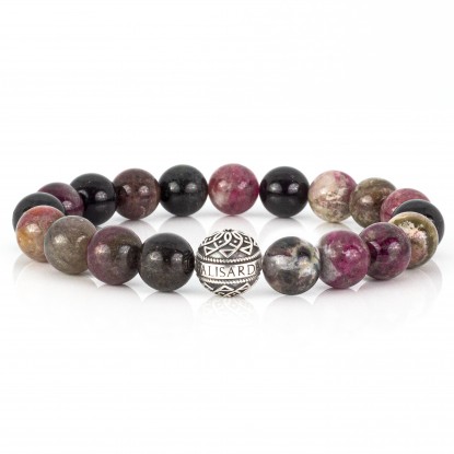 Tourmaline Beaded Bracelet | Sterling Silver Bead | Multicolored Gemstones