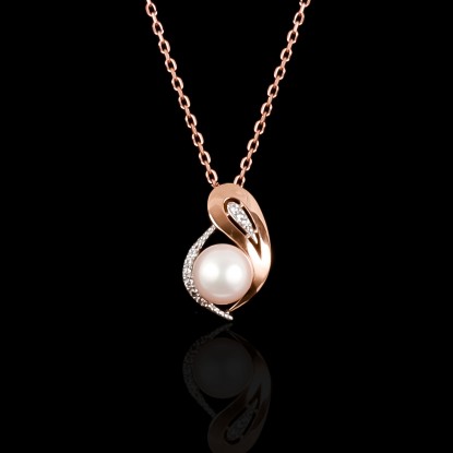 Paris Necklace | Fresh Water Pearls | Rose Gold 18K
