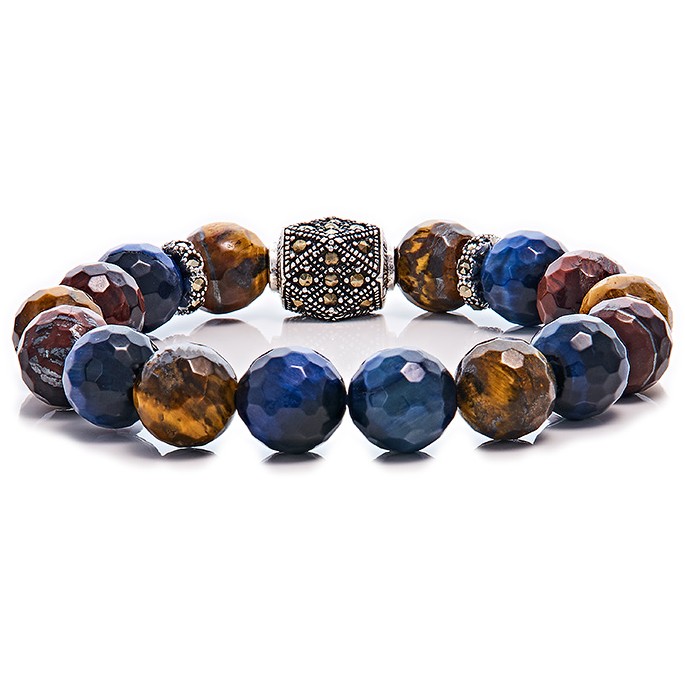 Multi Colored Triple Stretch Bracelet with Heishi & Metal Beads – Fan  Sparkle