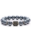 Hematite Beaded Bracelet | Sterling Silver Jewelry | Irony Gemstones