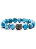 Apatite Beaded Bracelet | Sterling Silver Jewelry | Turquoise Gemstones