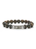 Bronzite Beaded Bracelet | Sterling Silver Jewelry | Dark Brown Gemstones