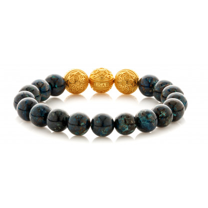 Chrysocolla Triple Gold Touch