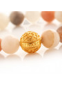 Tri Colored Moonstone Beaded Bracelet | 24 K Gold Plated Silver Bead