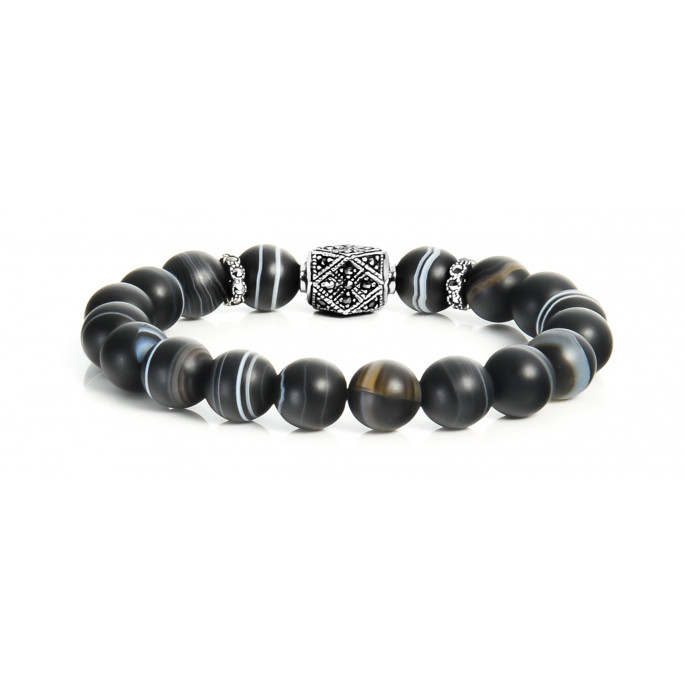 30 Gram Round Lava Black Agate Bracelet at Rs 135/piece in Anand | ID:  23019756448