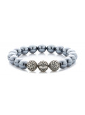 Terahertz Beaded Bracelet | Triple Sterling Silver Beads | Irony Gemstones